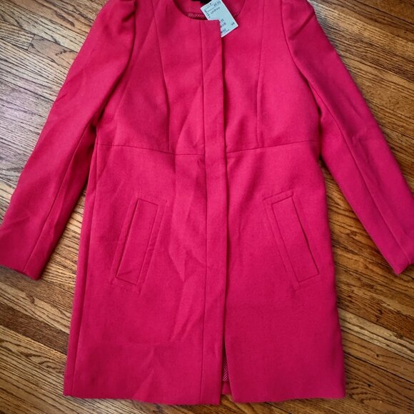 H&M Pink Long Jacket/Blazer Modern Minimalist Design - Picture 3 of 9